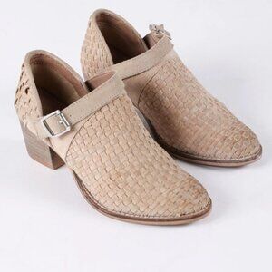 Rebels Gates Woven Ankle Boots Suede Buckle Size 6 NEW